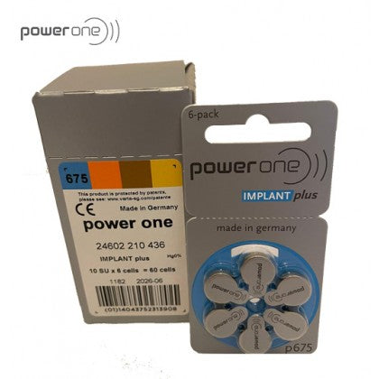 Power One 675 סוללות למכשיר שמיעה