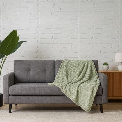 שמיכת קורל — ירוק MISTY GREEN SINGLE 150×200 CM