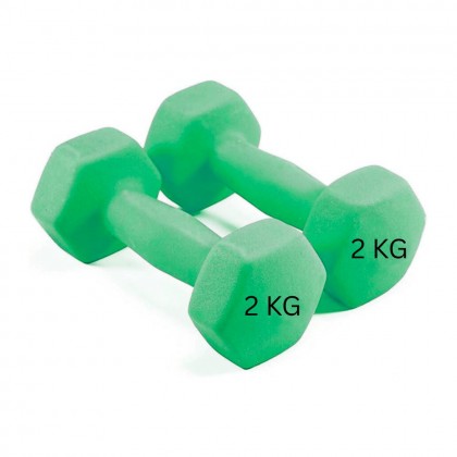 משקולות יד 2 ק"ג (זוג) — ירוק