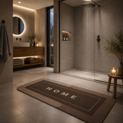 שטיחון אמבט סופג במיוחד CM 120X50 BEIGE HOME RECTA