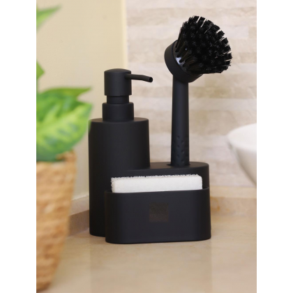 סט אביזרי כיור מטבח 3 חלקים ZEN BLACK