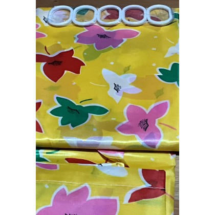 וילון אמבטיה צבעוני פוליאסטר מידה180*170צהוב