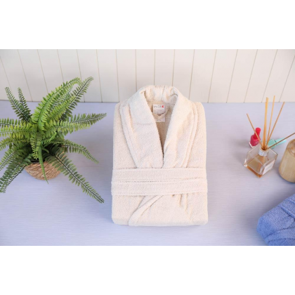 חלוק רחצה כותנה 100% VALOR SİLVER BEIGE ONE SIZE