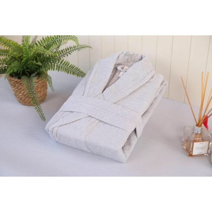 חלוק רחצה כותנה 100% VALOR SİLVER LIGHT GREY ONE SIZE