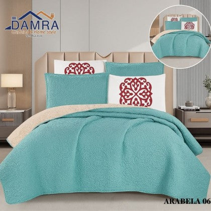 סט מצעי קיץ (6 חלקים) זוגי מבית Damra ARABELA 06 — טורקיז בהיר