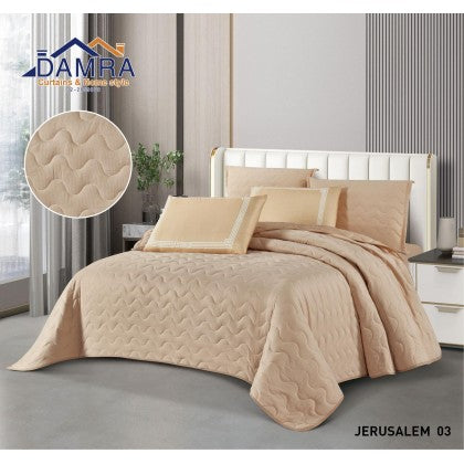 סט מצעי קיץ (6 חלקים) זוגי מבית Damra JERUSALEM 03 — בז'