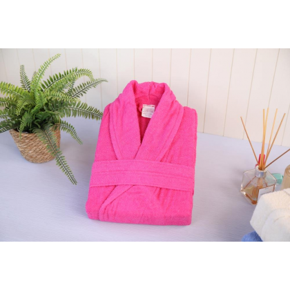 חלוק רחצה כותנה 100% VALOR SİLVER FUCHSIA ONE SIZE