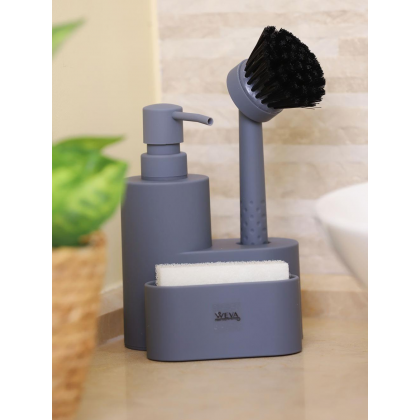 סט אביזרי כיור מטבח 3 חלקים ZEN GREY