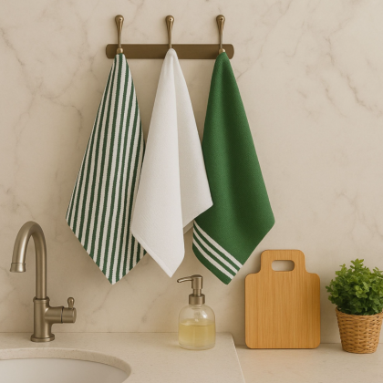 סט מגבות מטבח 3 חלקים VALOR ATLANTIS GREEN 45X70 CM