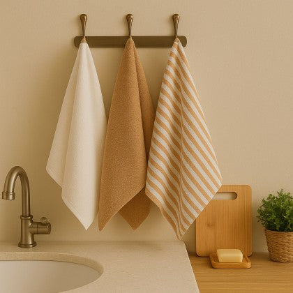סט מגבות מטבח 3 חלקים VALOR ATLANTIS BEIGE 45X70 CM